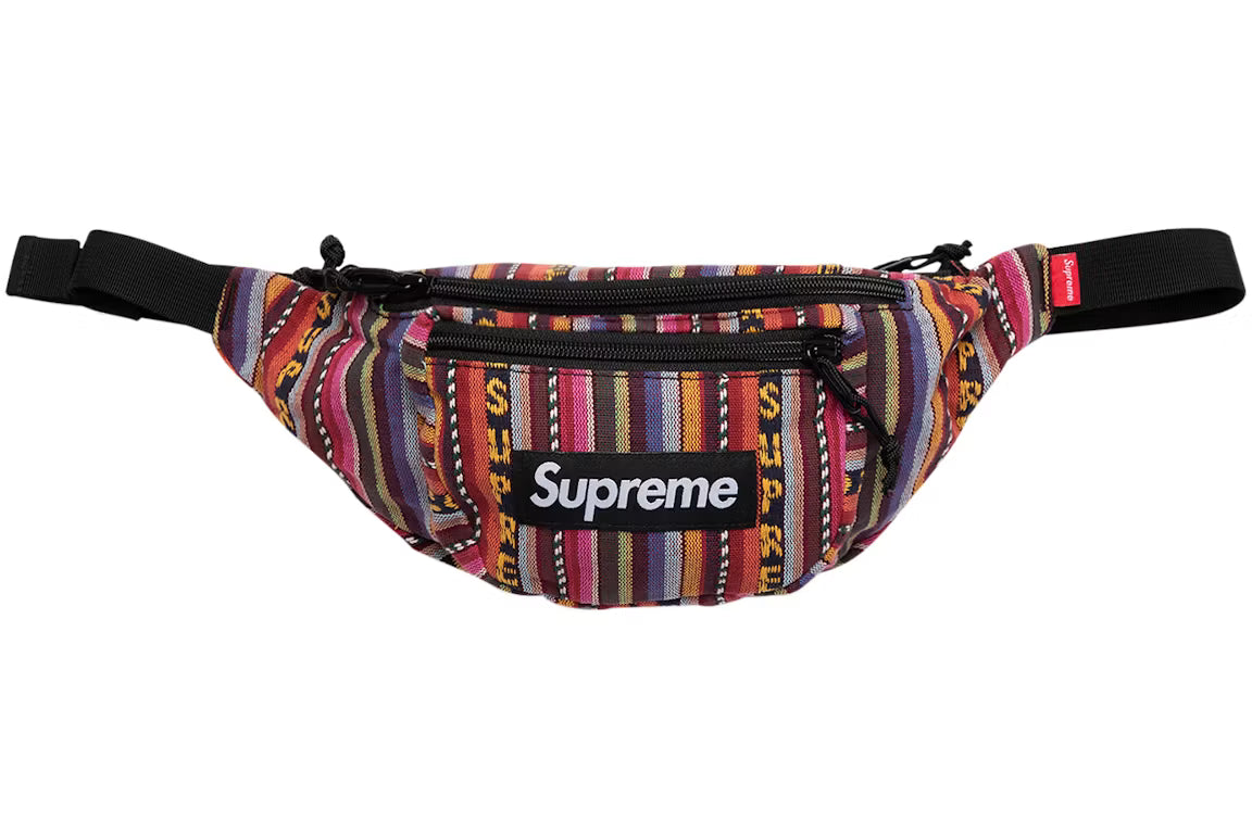 Supreme Woven Stripe Waist Bag