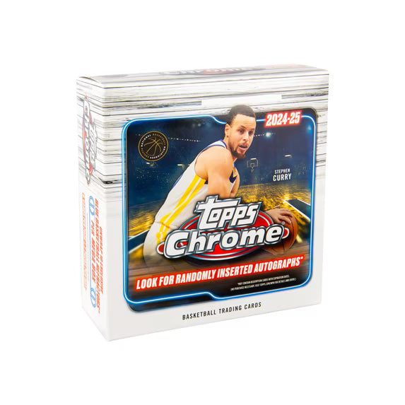 2024-25 Topps Chrome Basketball Trading Cards Mega Box