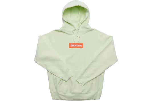 Supreme Box Logo Hooded Sweatshirt (FW17) - Pale Lime